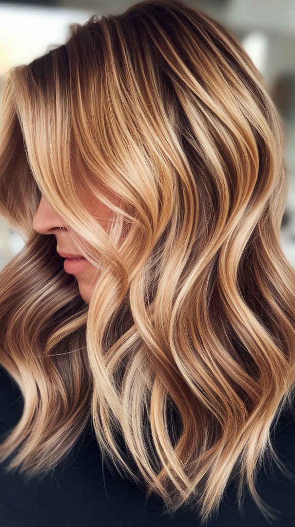 warm honey blonde highlights
