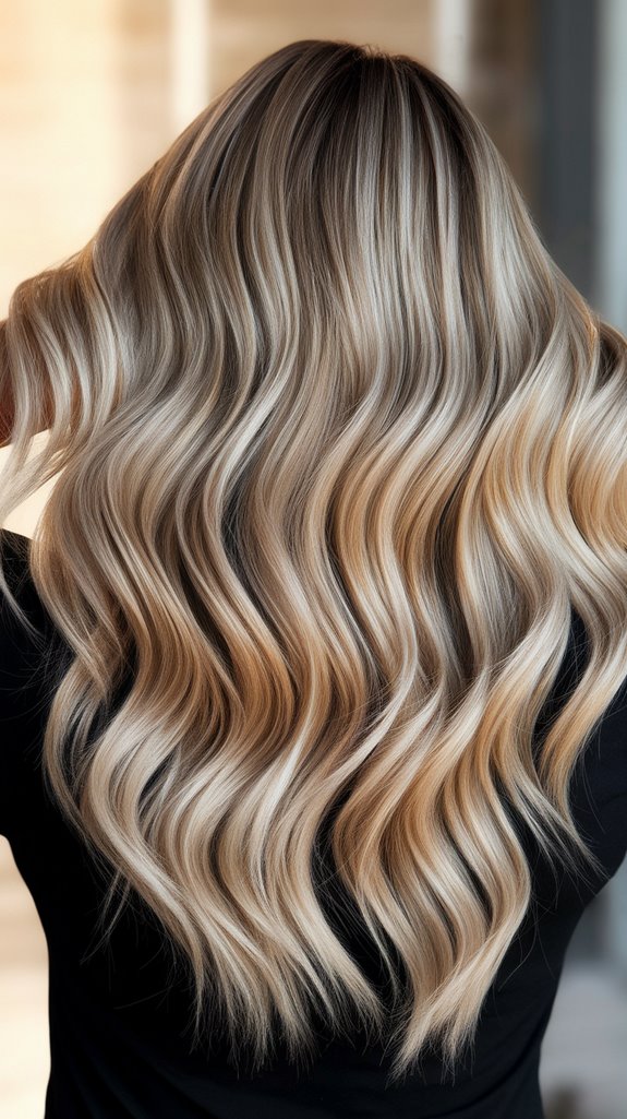warm luminous hair highlights